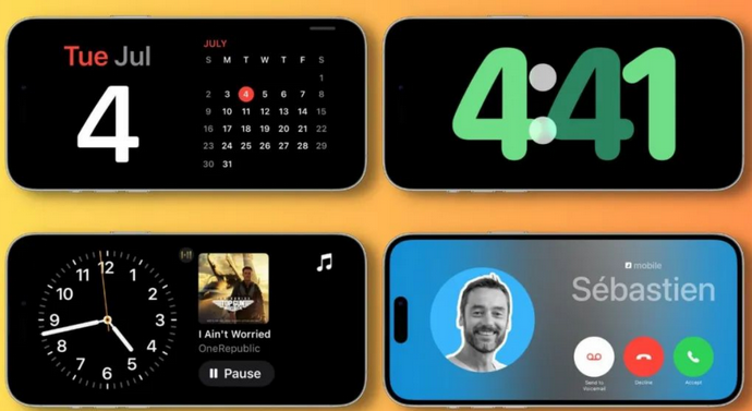 横峰苹果手机维修分享iOS17横屏充电待机显示有什么好处 