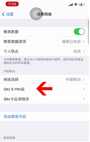 横峰苹果14维修网分享如何给iPhone14的SIM卡设置密码 