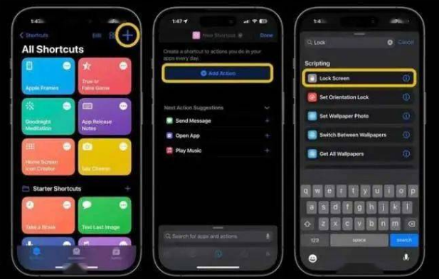 横峰苹果14锁屏维修店分享iPhone14升级iOS16.4后如何创建锁屏快捷方式 
