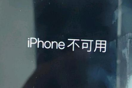 横峰苹果服务网点分享锁屏界面显示“iPhone 不可用”如何解决 